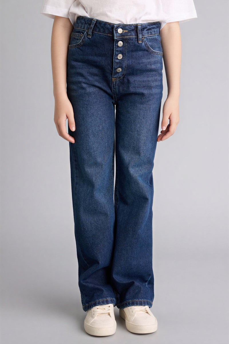 ديفاكتو بنطلون جينز بناتي برجل واسع - Image 3